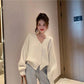 Autumn and Winter Knitted Cardigan Short Loose Loose Style Long Sleeve Button Sweater Women