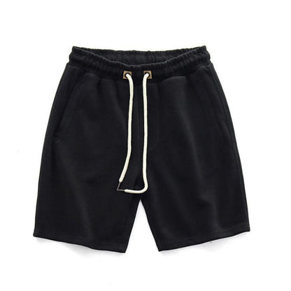 Knitted Shorts Men's Retro Cotton Do Old Lazy Elastic Waist Sports Loose Casual Five-point Pants Summer Men