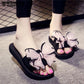 Women Brand Sandals Women Sandals Flat Shoes Bowknot  Flower Flip Flops