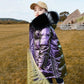 Silver Kids Down Padded Jacket Double-sided Wear Boys and Girls Thick Winter Fashionable Jacket