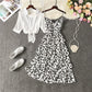 2piece Set Floral Print Sling Mid-length S-XXXXL Women's Summer Dress Chiffon Vacation Sandy Beach Daily Wear