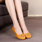 First Layer Cowhide Women Shoes Flat Mother Shoes Large Size Single Shoes Women Leather Peas Shoes Women Soft Soles