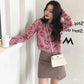 3 Colors Leopard O-neck Pullover Long Sleeve Short Twist Sweater Women Open Waist Knitwear