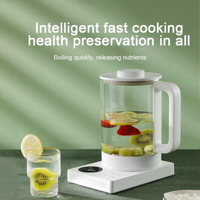Electric Kettle 1.5L Multifunction Health Kettle Pot Stew Porridge Slow Cooker Heater  Water Heating Insulation Kettle
