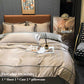 European-style Solid Color Double-sided Ice Silk Four-piece Bed Supplies Silk Slide Diet Water Wash Silk Sheets Were Set of Homes Set