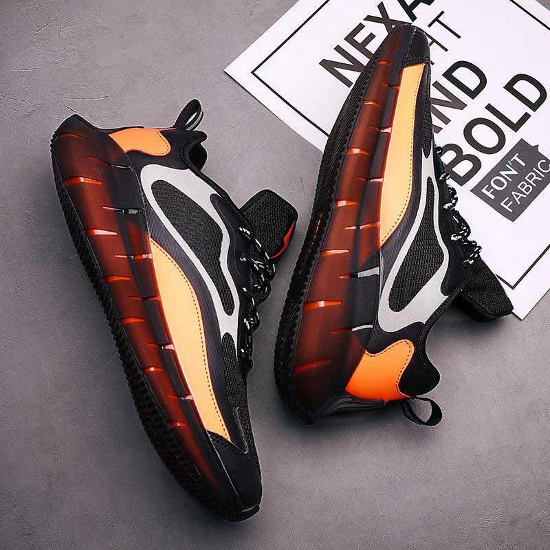 Plus Size 39-46 Men Sneakers Luminous Running Basketball Shoes Breathable Shockproof Non-slip Comfortable Shoes Deodorant Tactical Boots