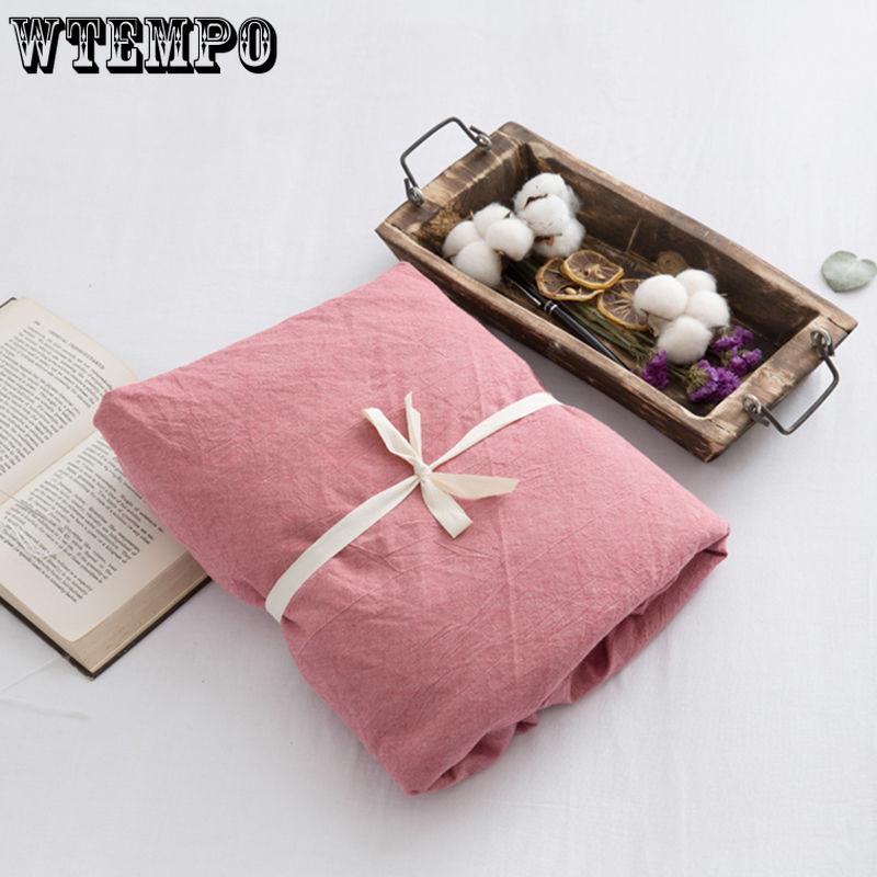 Japanese Style Bed Linen Washed Cotton Single-piece Bed Linen Spring Summer Thin Single-piece Bed Linen