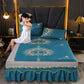 3pcs/set Cute Princess Style Sheets Korean Queen-size Bed Skirt Printed One-piece Sheets