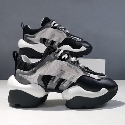 Breathable Sponge Cake Platform Women's Shoes All-match Fashion Trend Shoes Spring and Summer Outdoor Leisure Sports Shoes