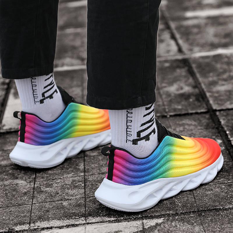 Men's shock-absorbing running shoes casual deodorant fashion tide shoes men's increase blade shoes