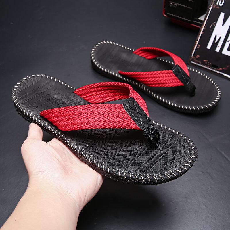 Men Summer Flip Flops Shoes Sandals Male Slipper Flip-flops Fashion Outdoor Non-slip Flat Beach Slides Black Big Sizes