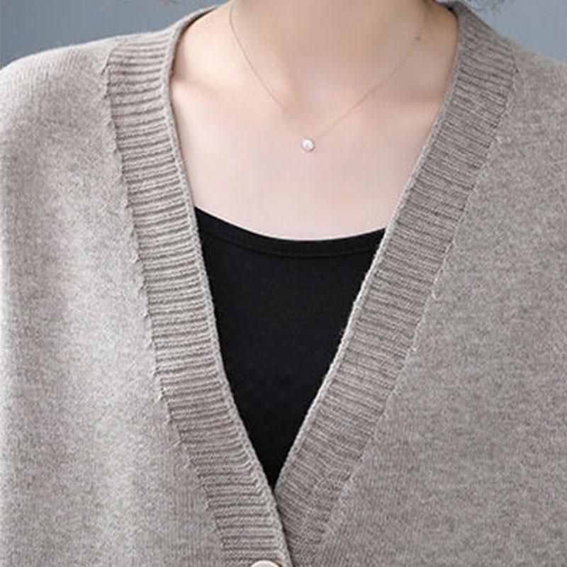 Spring Sweater Cardigan Women's Mid-length Loose Large Size Knit Sweater Jacket for Autumn and Winter