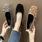 Plus Size 35-40 Summer Women Outdoor Flat Bohemian Beach Wear-resistant Non-slip Office Lady Sequins Shoes