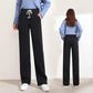 Women's Wide-leg Pants Spring and Autumn High-waisted Slim Straight-leg Trousers Loose Sports Casual Sweatpants