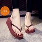Flip-flops Female Version of All-match Casual Fashion Thin Belt Sponge Cake Sandals and Slippers Female Summer Flip-flops Non-slip Soft Beach Shoes