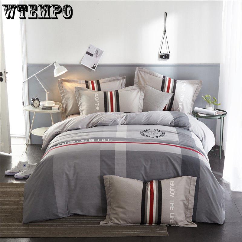 4 Pcs Set Pillowcase Soft Comfortable Bedding Set Home Quilt Cover Set Queen King Size