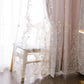Pure Color High-end Curtains Cloth Gauze Blackout Curtains Bedroom Living Room Luxury Villa Seven-star Hotel French Romantic Curtains (150×270cm)