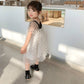 Girls Dresses Mesh Elegant Polka Dot Princess Dress Kids Fairy Puffy Full Sleeve Birthday Party Vestidos Children Clothes