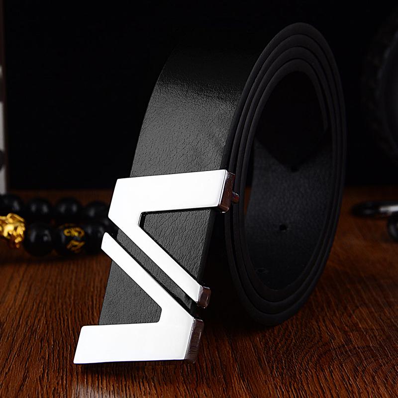 Belt Male Leather Strap Belts Men Automatic Buckle black Belts Cummerbunds cinturon hombre