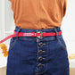 Women's Belts Hollow Korean Casual Fashion Punching Thin Belt Ladies Belt