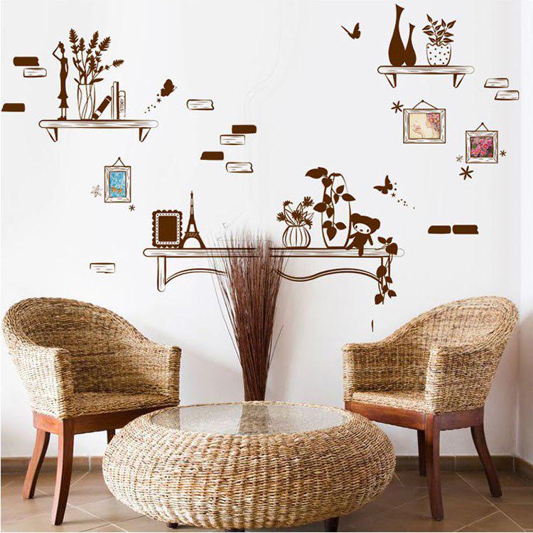 [Wall sticker] diy home decor new arrival on the shelf vase frame decals wall stikers for wall decor