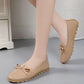 Spring and Autumn Korean Version of Shallow Mouth Mother Shoes All-match Soft-soled Round Toe Pedal Bowknot Work Lazy Shoes