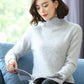 Women's Turtleneck  Mink Sweater Thick Warm Slim Pullover Sweater 100% Real Mink Hair Fuzzy Sweater