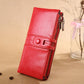 Multi-Layer Clutches Leather Bag Portable PU Leather Large Capacity Soft Surface Wallets with Coin Pocket Zipper Purse Unisex