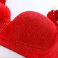 Women Plus Size Lace Thin Jacquard Light Comfortable Breathable Sexy Beautiful Back Gather Support Prevent Sagging No Steel Ring Cotton Bra