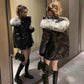 Winter Padded Down Coat Women's Short Bread Coat All-match Fur collar hood Cotton Coat