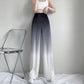 Show Leg Length Gradient Color Ice Silk Wide-leg Pants Women's High Waist Show Thin Drape Loose Straight Casual Pants Loose Jogging Trousers