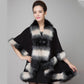Fluffy Coat Winter Faux Fur Coat Women Mid-length Luxury Shawl Coat Cardigan Plus Size Faux Fur Shawl