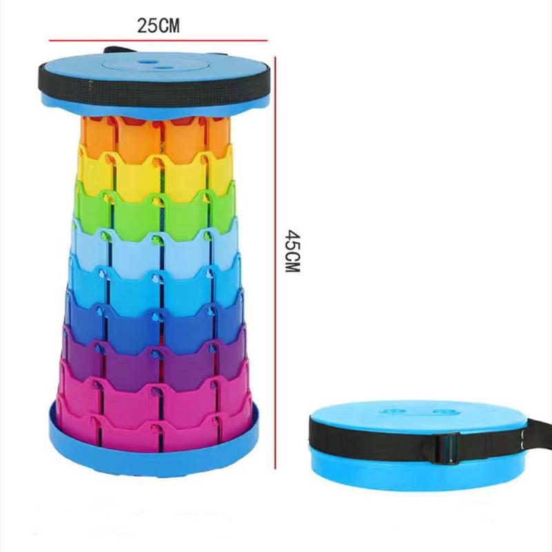 Retractable Stool Seat  Plastic Outdoor Portable Folding Stool Seat Camping Fishing Chair