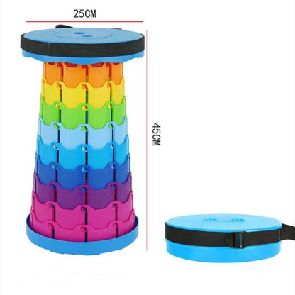 Retractable Stool Seat  Plastic Outdoor Portable Folding Stool Seat Camping Fishing Chair