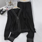 Women Knitted Tracksuit V-neck Sweater Casual Suit Autumn Winter 2 Piece Set Knit Pants Sporting Suit Femme Clothing