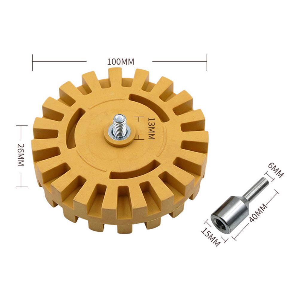 4 Inch Rubber Car Polishing Wheel Decal Sticker Removal Eraser Wheel Kit
