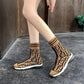 Flying Knit Stretch Socks Shoes Women's High-top Sneakers Breathable Casual Shoes