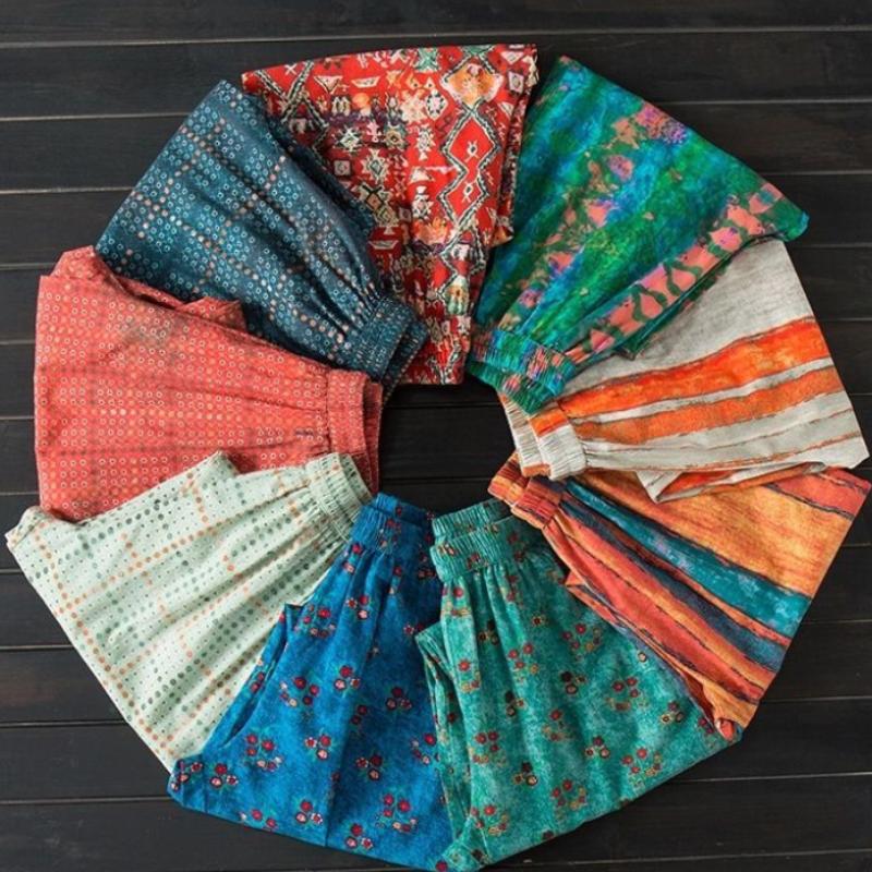 Cotton Casual Nine-point Pants Women's Trousers Summer Thin Pants Loose Radish Pants Harem Pants Old Pants Women