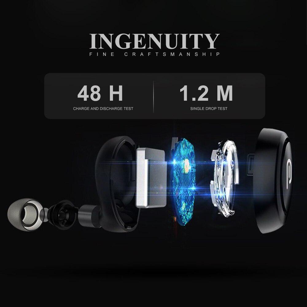 Waterproof 4.1 Earphones Bluetooth Mini HIFI TWS Earbuds Wireless Headphones Noise Reduction Headset
