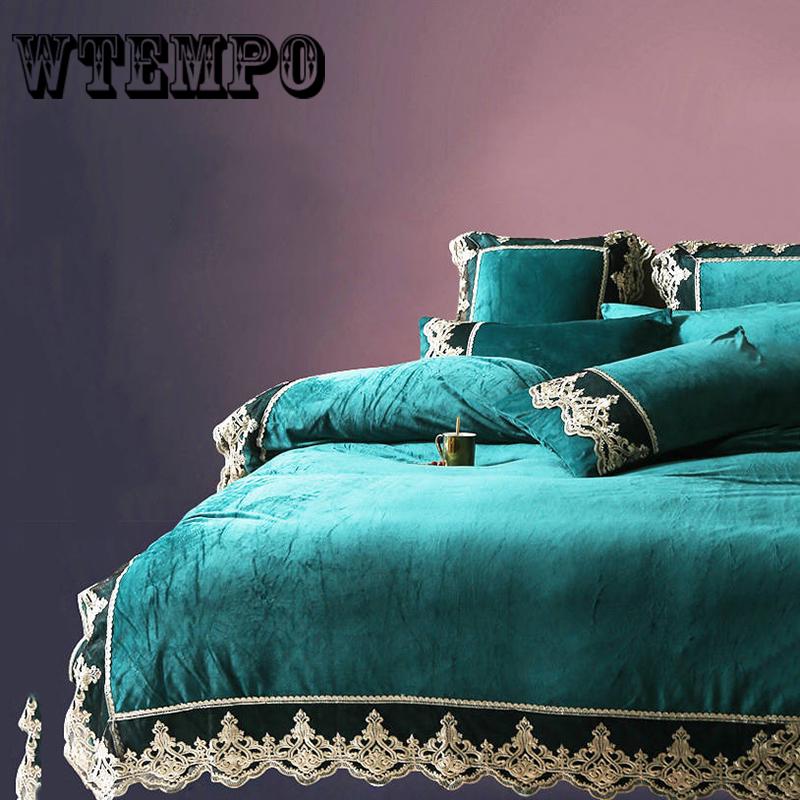 Brand Winter Bedding Set Velvet Fleece Bedding 4pcs/set Duvet Cover Flat Sheet Pillowcase