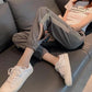 Women Summer Ice Silk Quick Drying Sports Cropped Pants Large Size Loose Hollow Out Thin Casual Jogger Pants