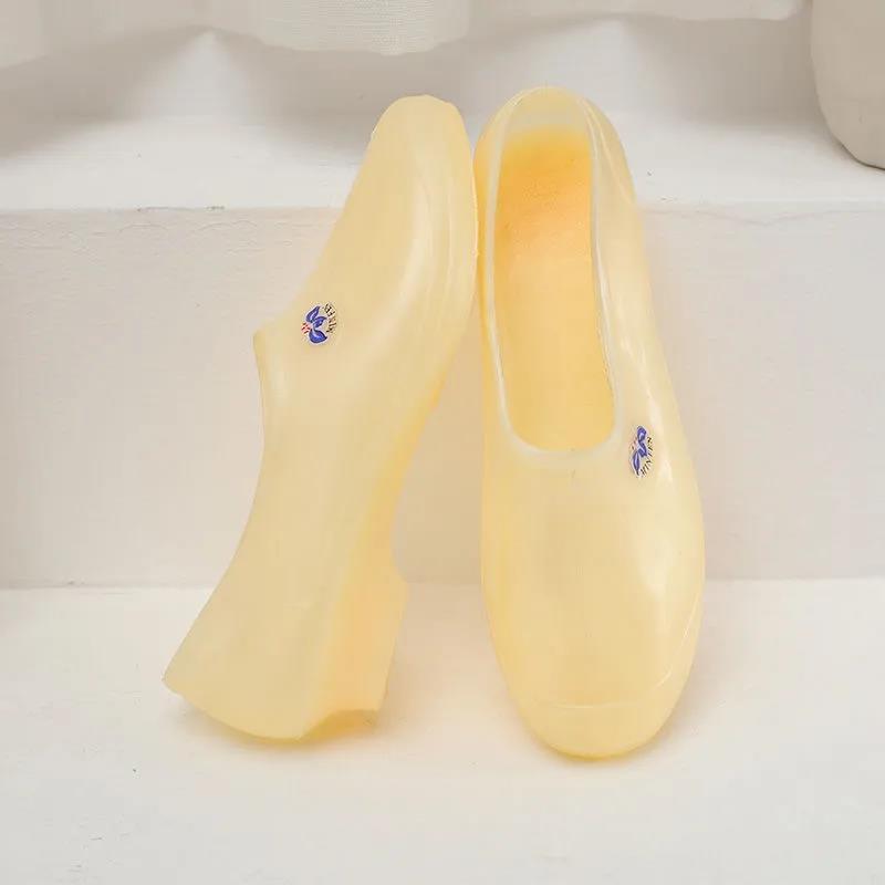 Rain Boots Waterproof Non-slip Wear-resistant Soft Low-top Shallow Mouth Fashion Kitchen Plastic Factory Labor Insurance Women's Shoes Work