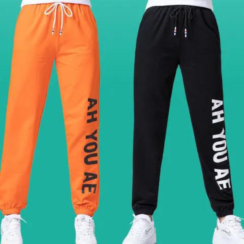 Women Leisure Harem Pants High Waist Wide Leg Trousers Pants Solid Street Sports Harajuku Joggers