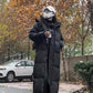 Down Jacket Winter Ladies Fashion Korean Thick Warmth Super Long Over-the-knee Plus Size Cotton Jacket