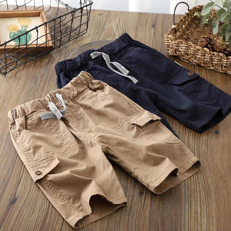 Boys Summer Workwear Shorts Thin Middle-aged Children's Five-point Pants Cotton Casual Shorts