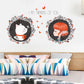Romantic style warm love girl and cat couple room decoration wall sticker girls wallpaper
