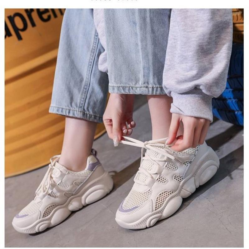 Dad Sneakers Female Ins Tide Spring 2020 Korean Version of The Students Thick Wild White Shoes