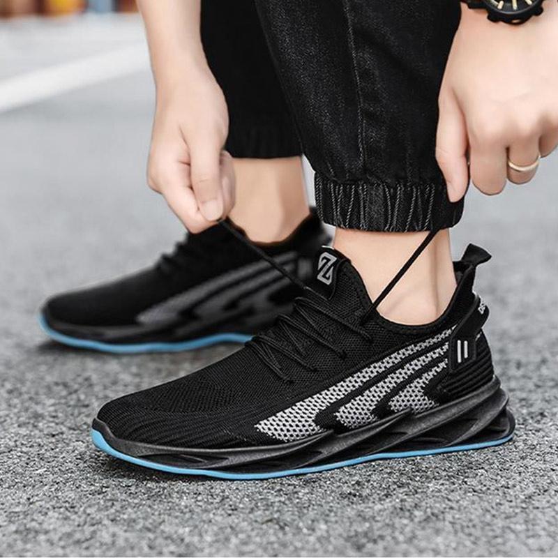 Men's Shoes Spring and Autumn Breathable Deodorant Leisure Sports Shoes Ultra-light Running Shoes Trend All-match Flying Woven Men's Shoes