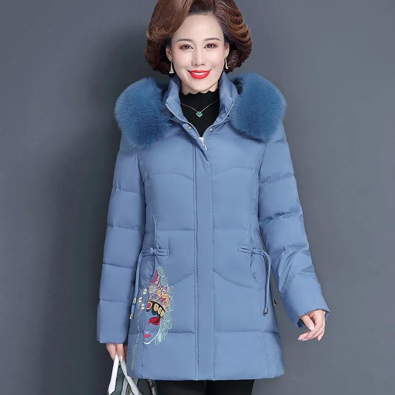 Middle-aged and Elderly Cotton-padded Jacket Women Short Middle-aged Women's Winter Jacket Mother Down Cotton-padded Jacket Padded Jacket