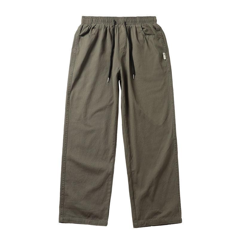 Spring and Autumn Overalls Straight Loose Trendy Wide-leg Casual Long Pants Men